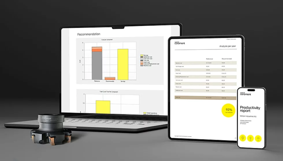 Sandvik Coromant's Productivity Analyser tool now offers sustainability features.