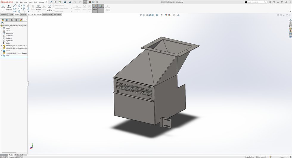 Final model created using Mesh2Surface software